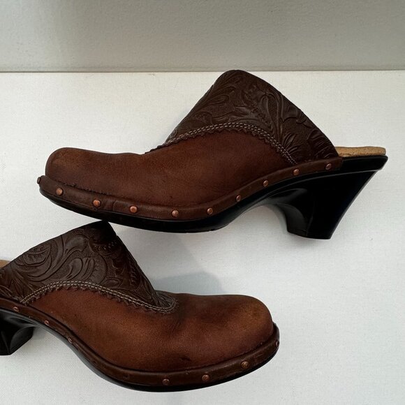 Sofft Women's Mules Studded Wedge Slip On Heels - Brown - 6M - Picture 10 of 12